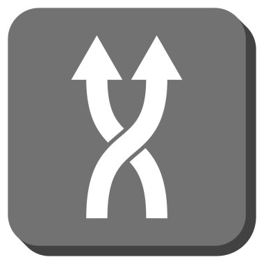 Yuvarlatılmış Kare vektör simge yukarı okları shuffle