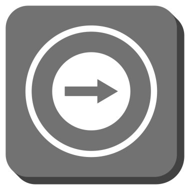 Kare vektör simgesi sağ yuvarlak ok yuvarlak