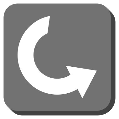 CCW yuvarlatılmış kare vektör simge döndürmek