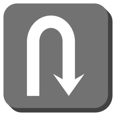 Yuvarlatılmış Kare vektör simge geri açmak