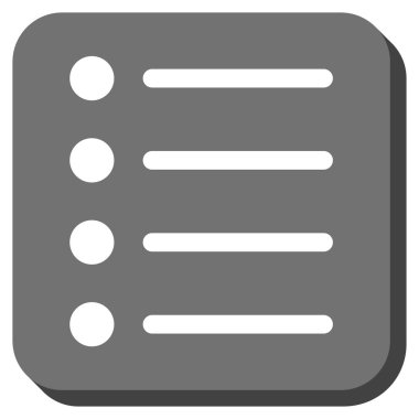 Öğeleri yuvarlak kare vektör simgesi