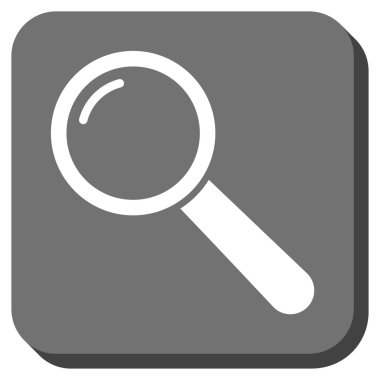 Büyüteç'i yuvarlatılmış kare vektör simgesi