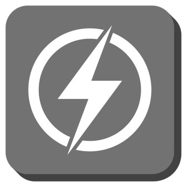 Elektrik yuvarlatılmış kare vektör simgesi