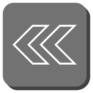 Sola kaydırma yuvarlak kare vektör simgesi