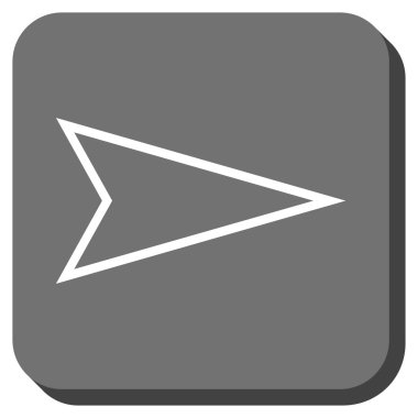 İşaretçiyi sağ yuvarlak kare vektör simgesi