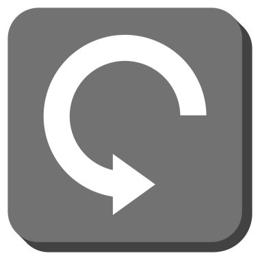 Doğru yuvarlatılmış kare vektör simge döndürmek