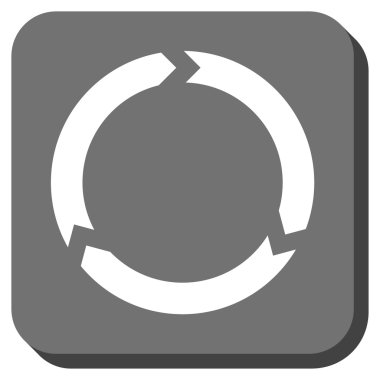 Döndürme yuvarlatılmış kare vektör simgesi