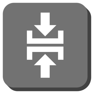 Basın düşey yöndeki kare vektör simge yuvarlak