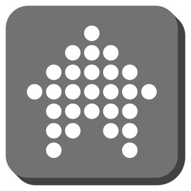 Yuvarlatılmış Kare vektör simge yukarı noktalı ok