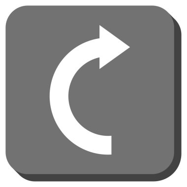 Doğru yuvarlatılmış kare vektör simge döndürmek