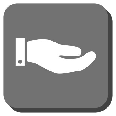 El yuvarlatılmış kare vektör simgesi