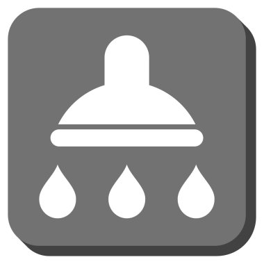 Duş yuvarlatılmış kare vektör simgesi