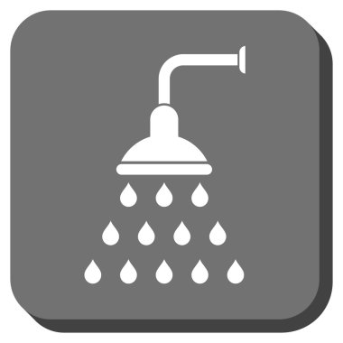 Duş yuvarlatılmış kare vektör simgesi