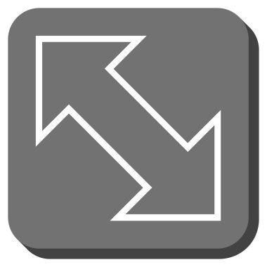 Exchange çapraz kare vektör simge yuvarlak