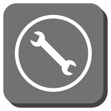 İngiliz anahtarı yuvarlatılmış kare vektör simgesi