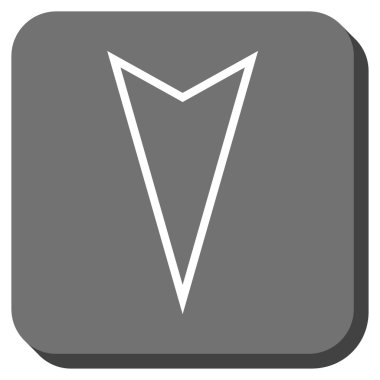 İşaretçiyi yuvarlatılmış kare vektör simgesi aşağı