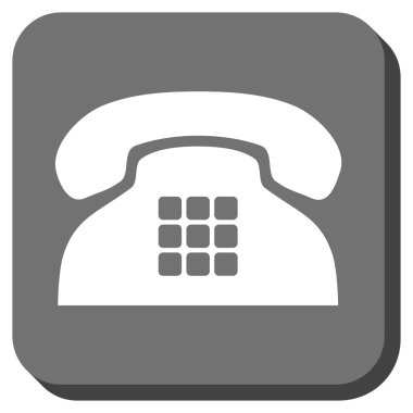 Sesi telefon yuvarlak kare vektör simgesi