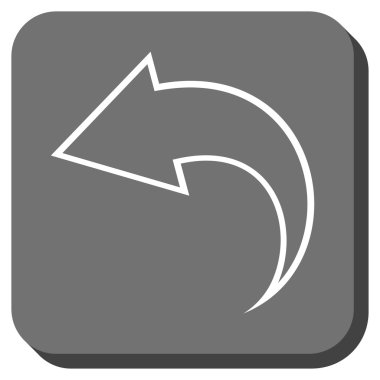 Yuvarlatılmış Kare vektör simgesi geri al