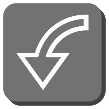 Sola Döndür yuvarlak kare vektör simgesi