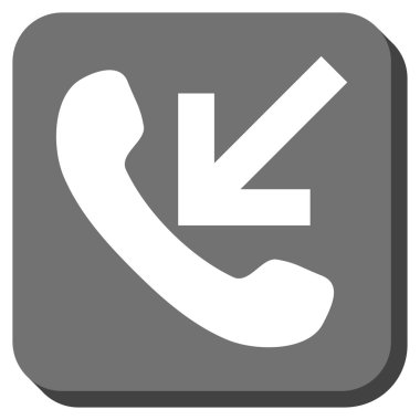 Gelen aramayı yuvarlak kare vektör simgesi