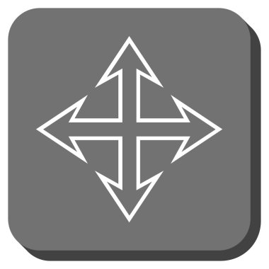 Oklar yuvarlatılmış kare vektör simgesini genişletin