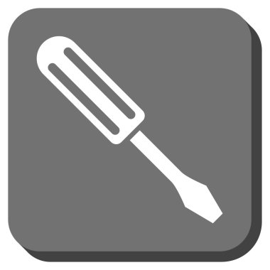 Tornavida yuvarlatılmış kare vektör simgesi