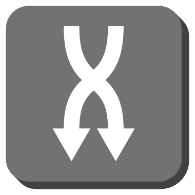 Yuvarlatılmış Kare vektör simgesi aşağı okları shuffle