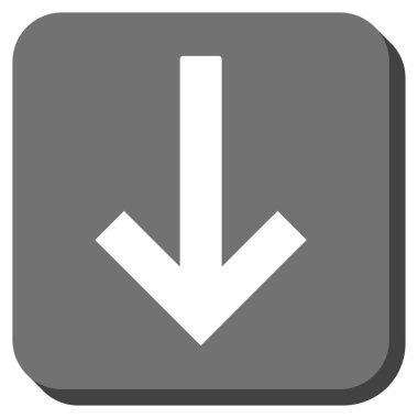 Aşağı ok yuvarlak kare vektör simgesi