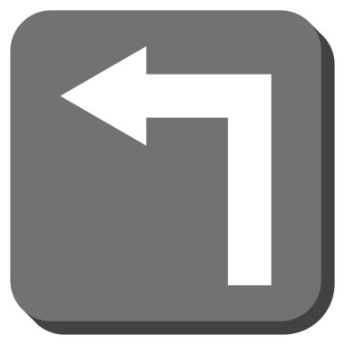 Sol yuvarlak kare vektör simge açmak