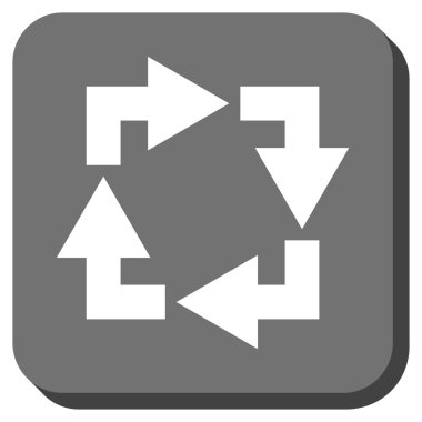 Geri dönüşüm yuvarlatılmış kare vektör simgesi