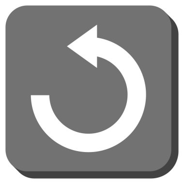 Sola Döndür yuvarlak kare vektör simgesi