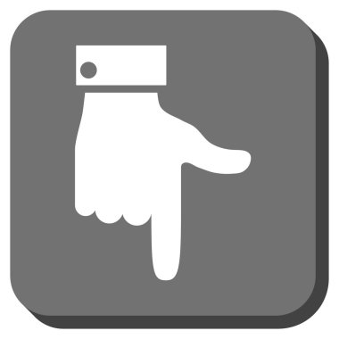 Yuvarlatılmış Kare vektör simgesi aşağı el işaretçisi