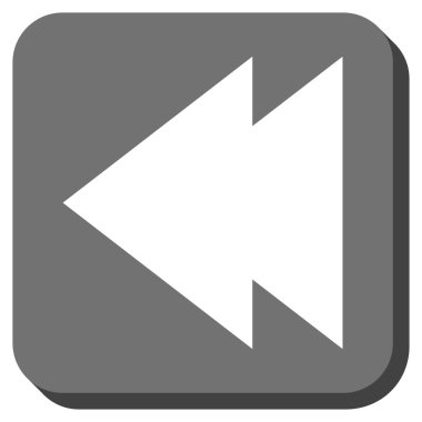 Hareket sol yuvarlak kare vektör simgesi