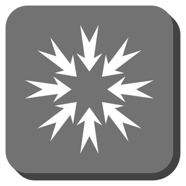 Basınç okları yuvarlak kare vektör simgesi