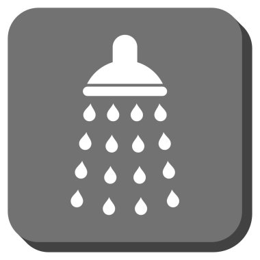 Duş yuvarlatılmış kare vektör simgesi