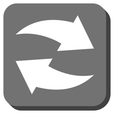 Exchange okları yuvarlak kare vektör simgesi