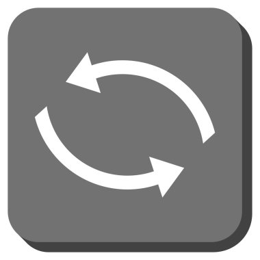 Exchange okları yuvarlak kare vektör simgesi