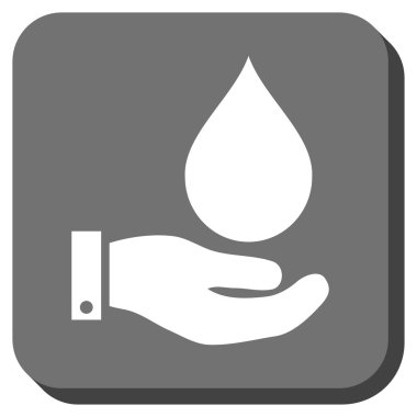 Kare vektör simge su Servisi yuvarlak