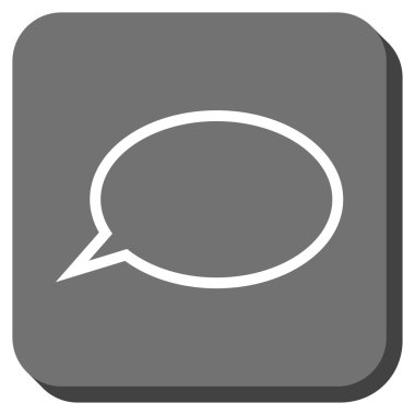 İpucu bulut yuvarlak kare vektör simgesi