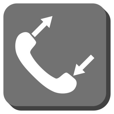 Yuvarlatılmış Kare vektör simge konuşurken telefon