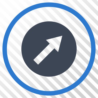 Yukarı sağ yuvarlak ok vektör simgesi