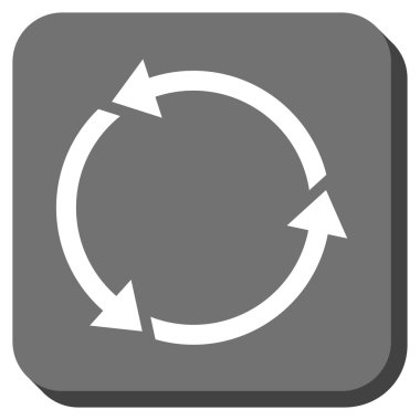 Geri dönüşüm yuvarlatılmış kare vektör simgesi