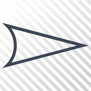 Ok ucu doğru vektör simgesi