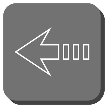 Kare vektör simge sol yuvarlak göndermek