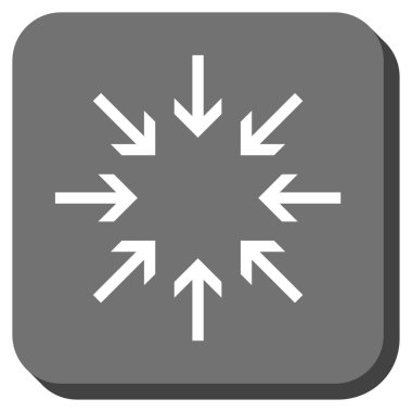 Basınç okları yuvarlak kare vektör simgesi