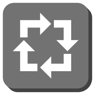 Geri dönüşüm yuvarlatılmış kare vektör simgesi