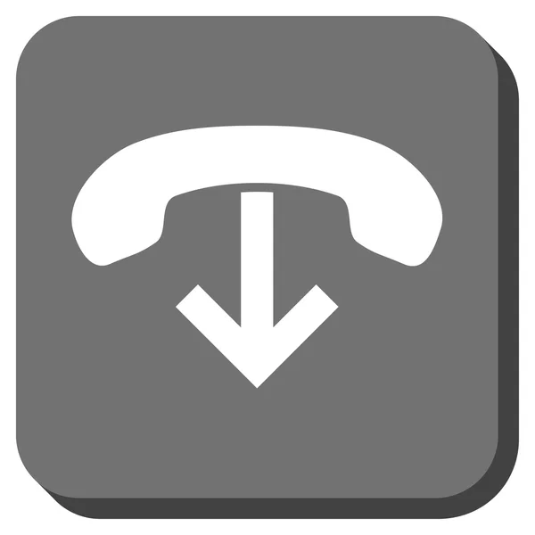 Telefoon ophangen-afgeronde vierkante Vector Icon — Stockvector