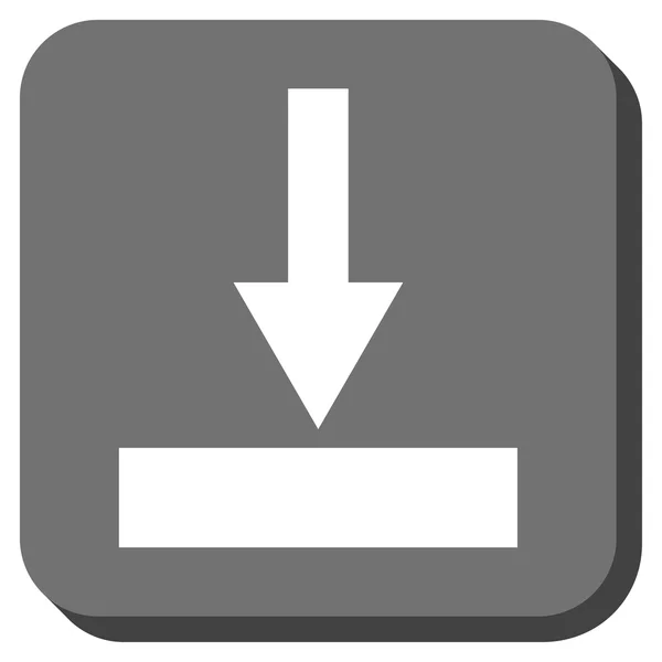 Przenoszenia dolnej zaokrąglony kwadrat wektor ikona — Wektor stockowy