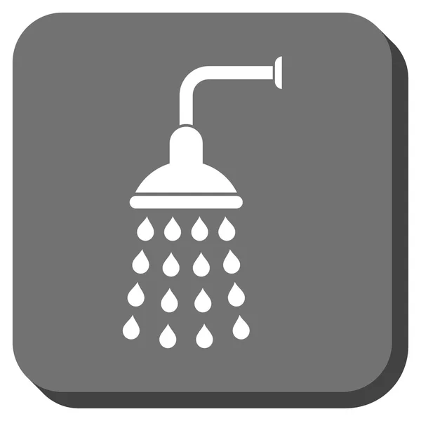 Shower Rounded Square Vector Icon — Stockvector