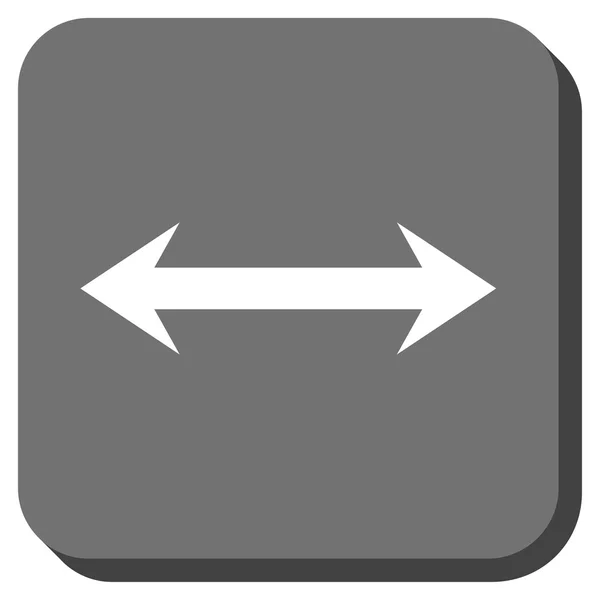 Horizontal Flip redondeado cuadrado Vector icono — Vector de stock